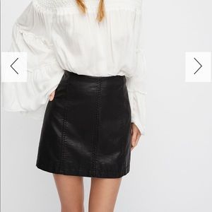 Free People leather skirt